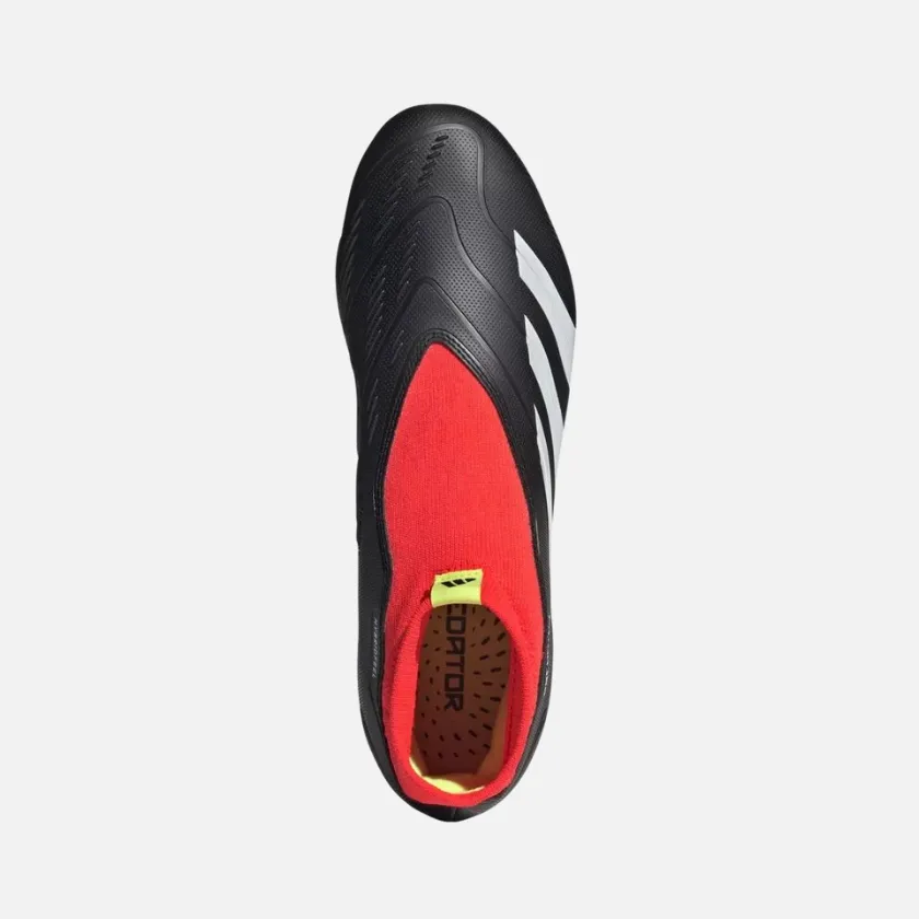 Adidas Predator League Laceless Firm Ground Unisex Football Shoes -Core Black/Cloud White/Solar Red