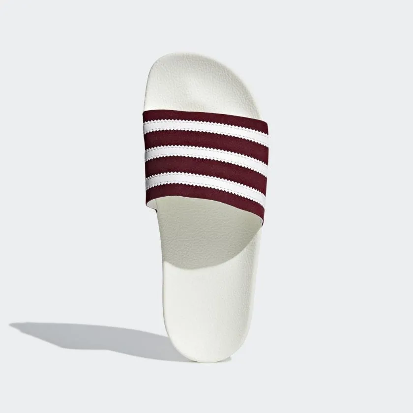 ADILETTE SLIDES COLLEGIATE BURGUNDY / CLOUD WHITE / OFF WHITE