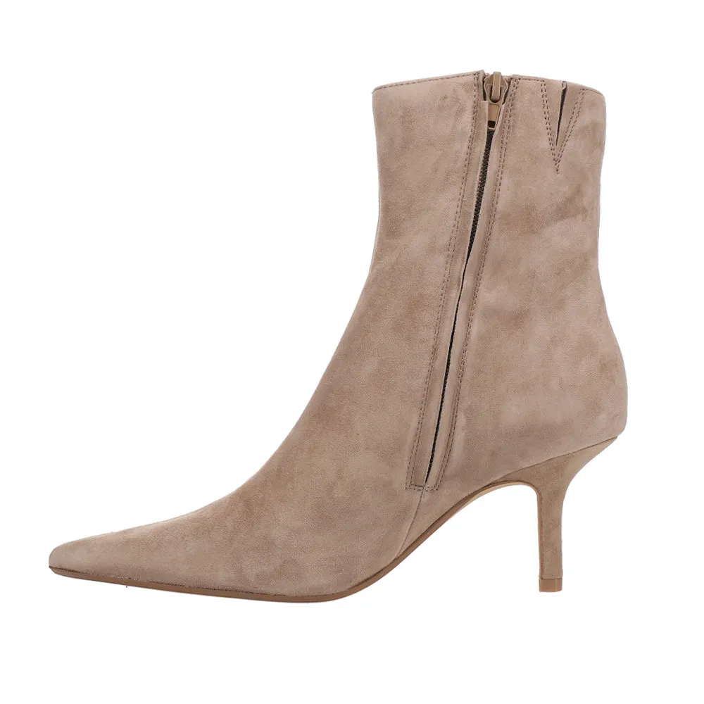 Alston Suede Ankle Zippered Pointed Toe Booties