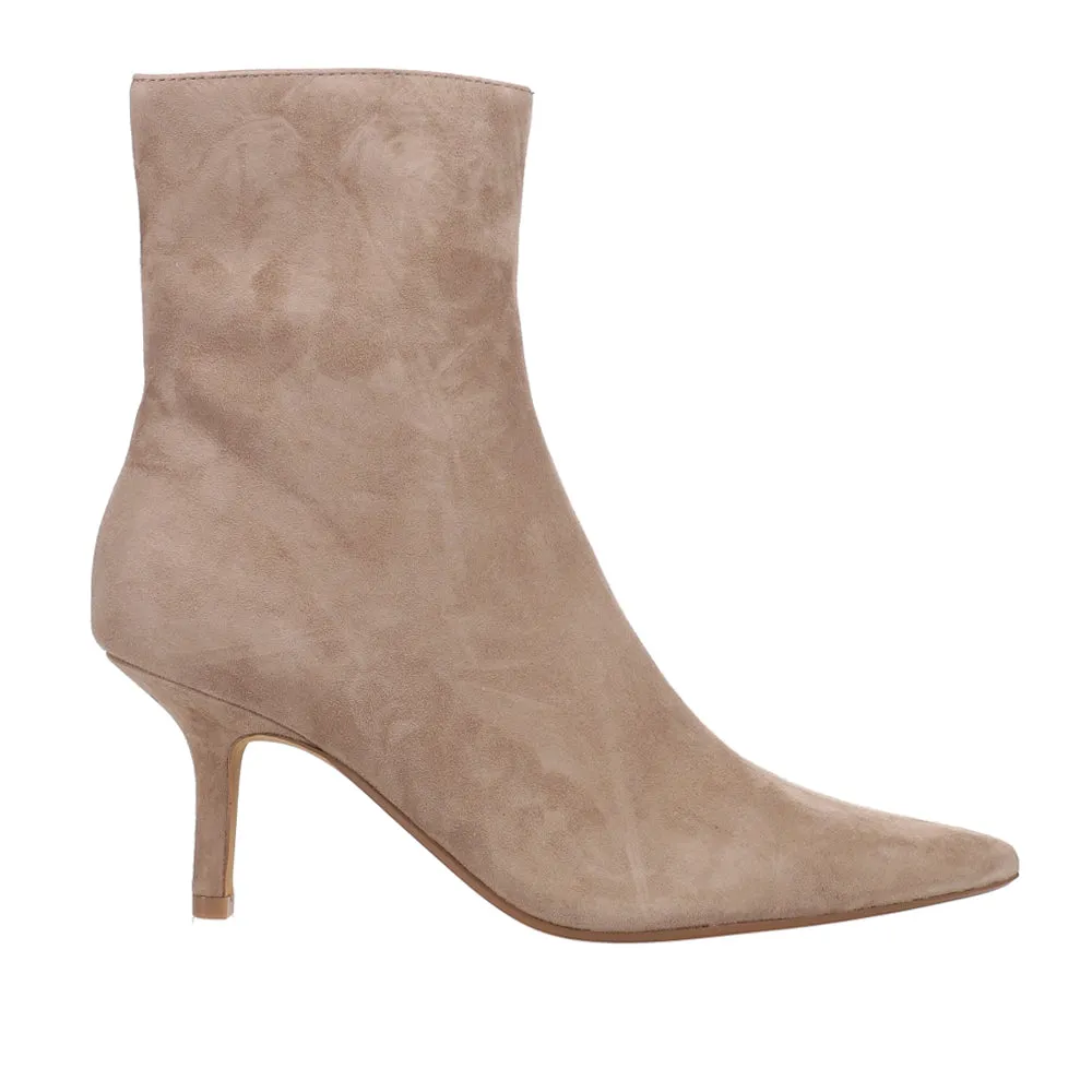 Alston Suede Ankle Zippered Pointed Toe Booties