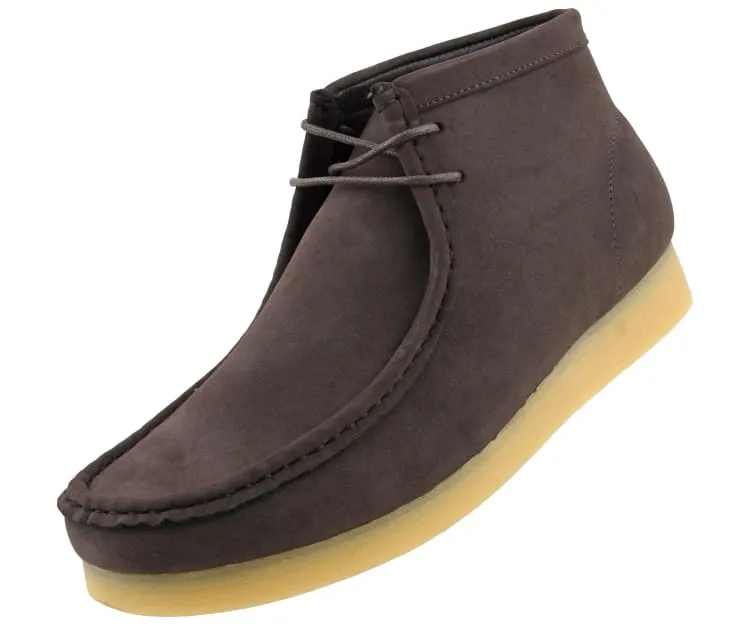 Amali Wallabee Boot Style Men's Brown Suede High Top Shoes