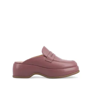 ANTONINA  MULED FLATS IN FAUX LEATHER