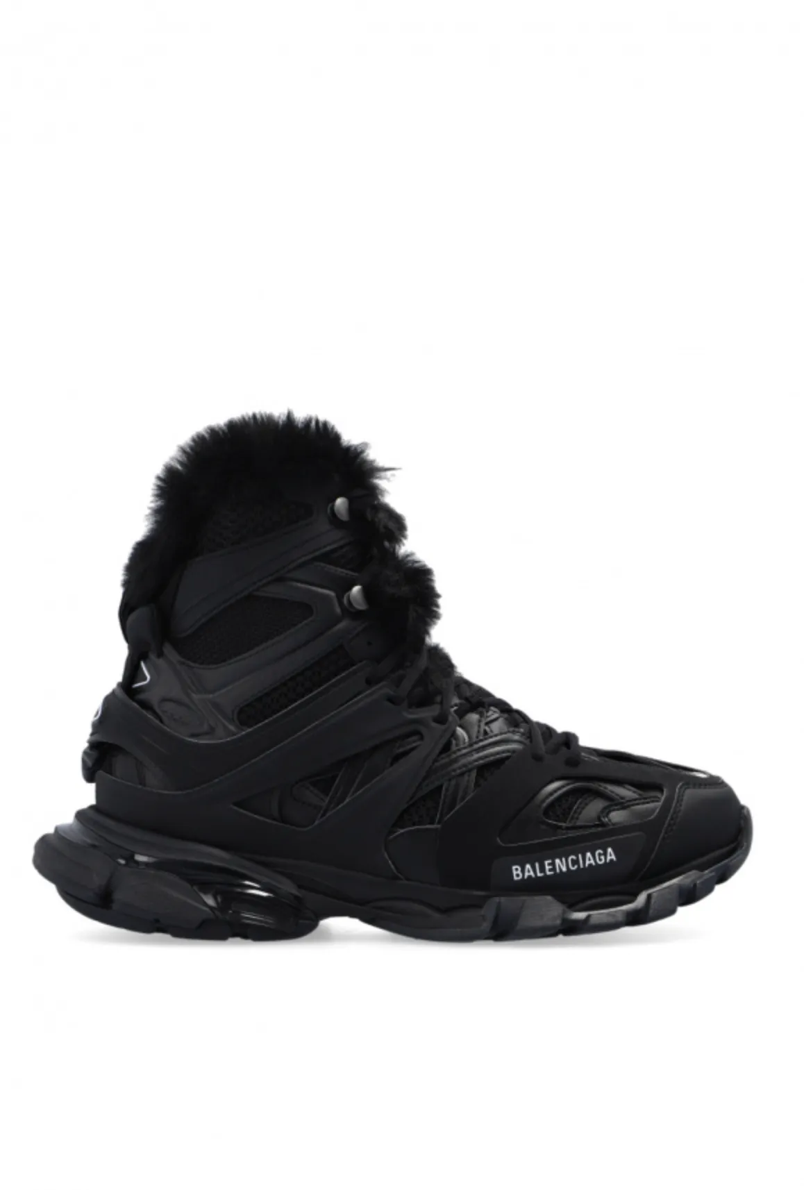 Balenciaga Track Hike Faux Fur-Lined Sneakers 'Black'