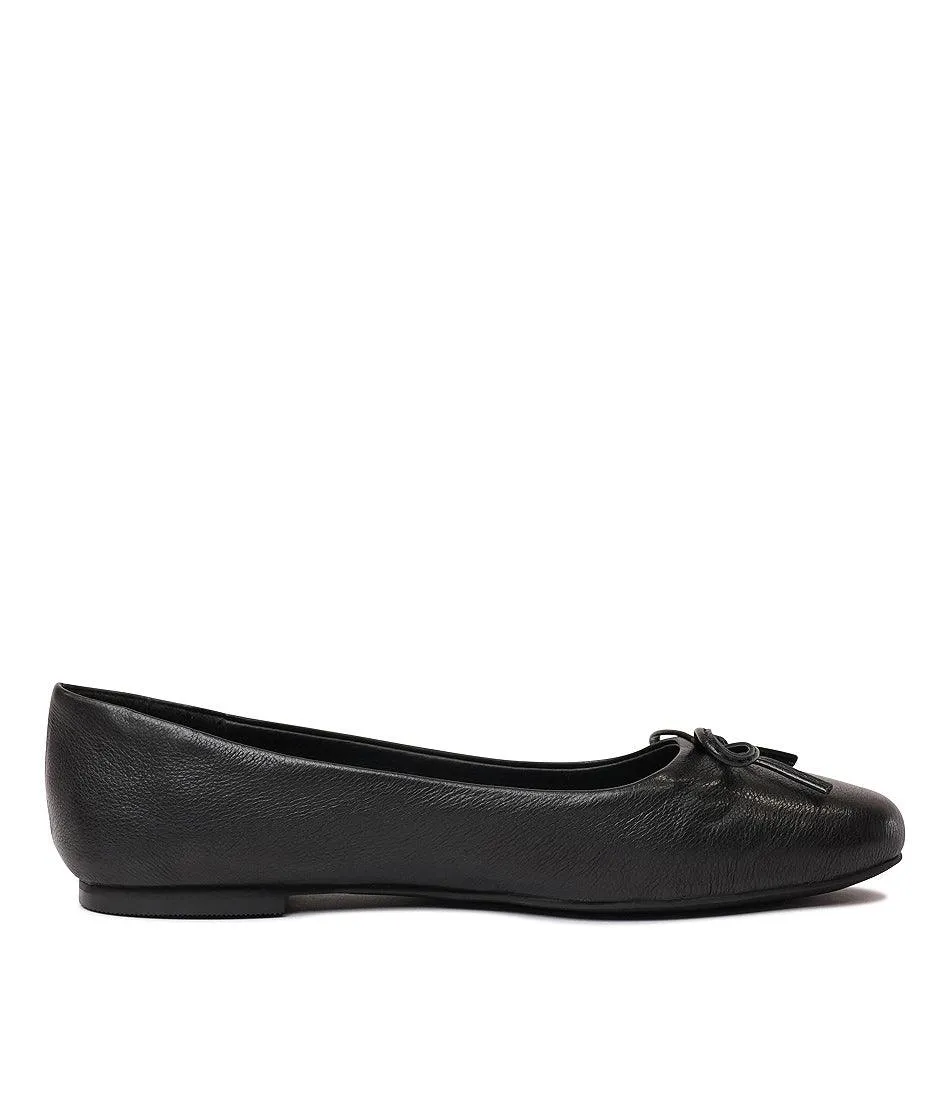 Ballerina Black Leather Ballet Flats