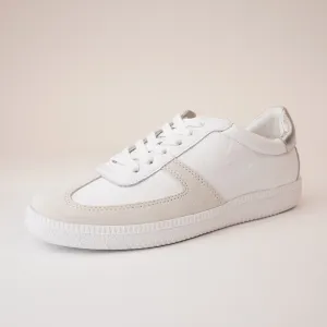 Dari White/ Silver Leather Sneakers