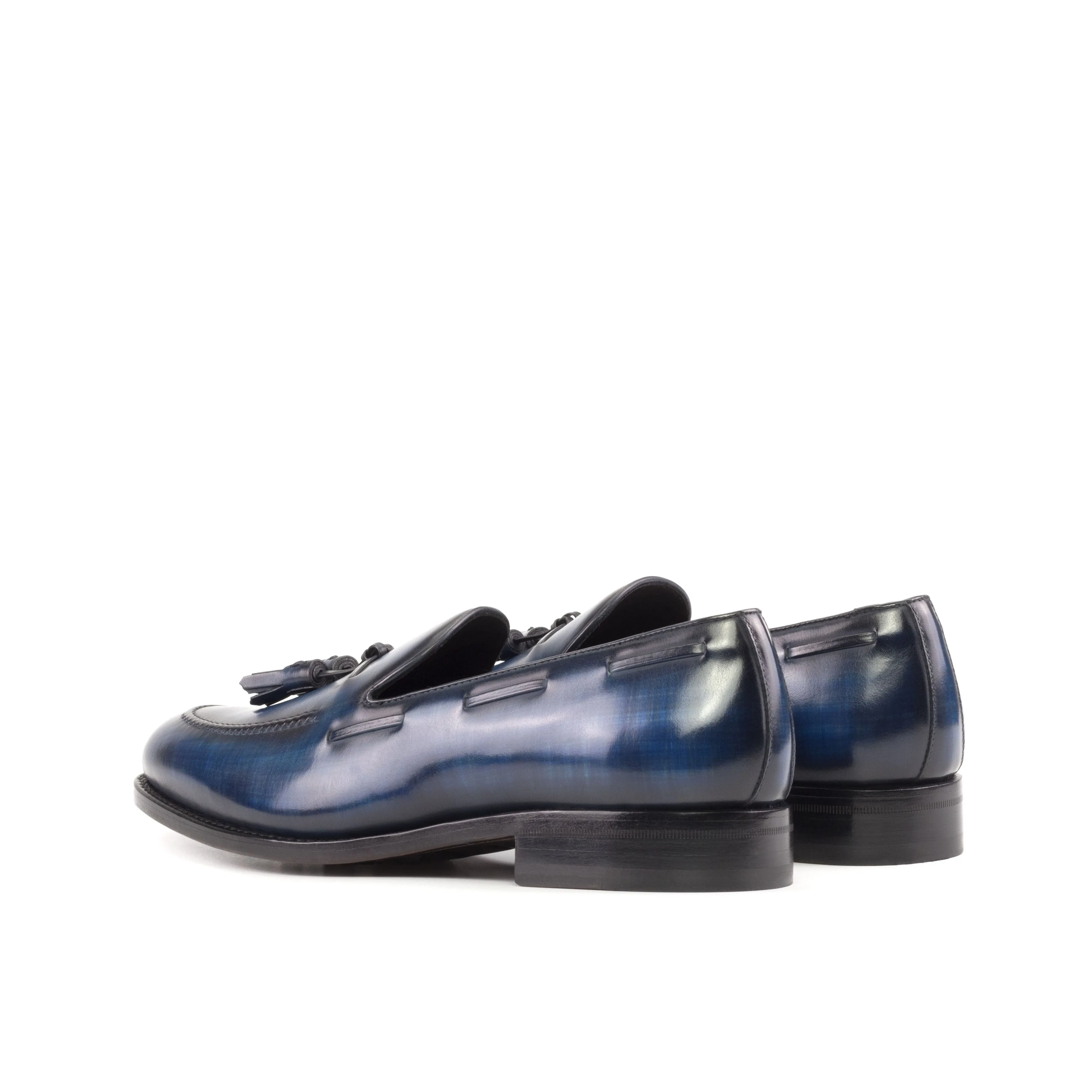 Denim Blue Patina Tassel Loafers