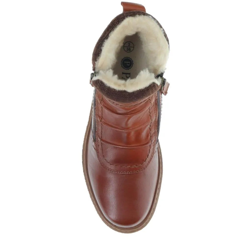 Faux Fur Lined Zip-up Boots  - TEJ40007 / 326 419