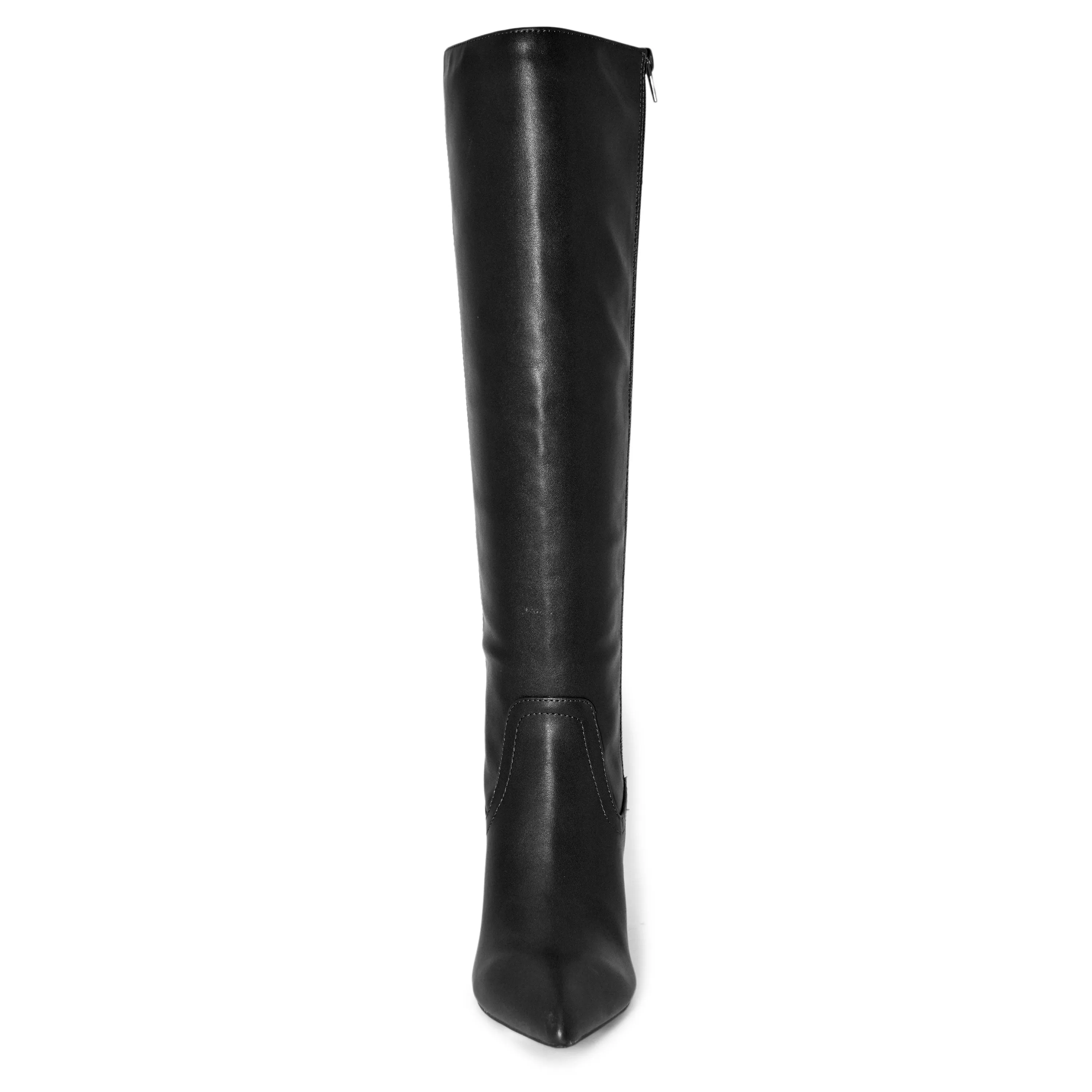 FERA-21A Pointed Toe Kitten Heel Knee High Boots