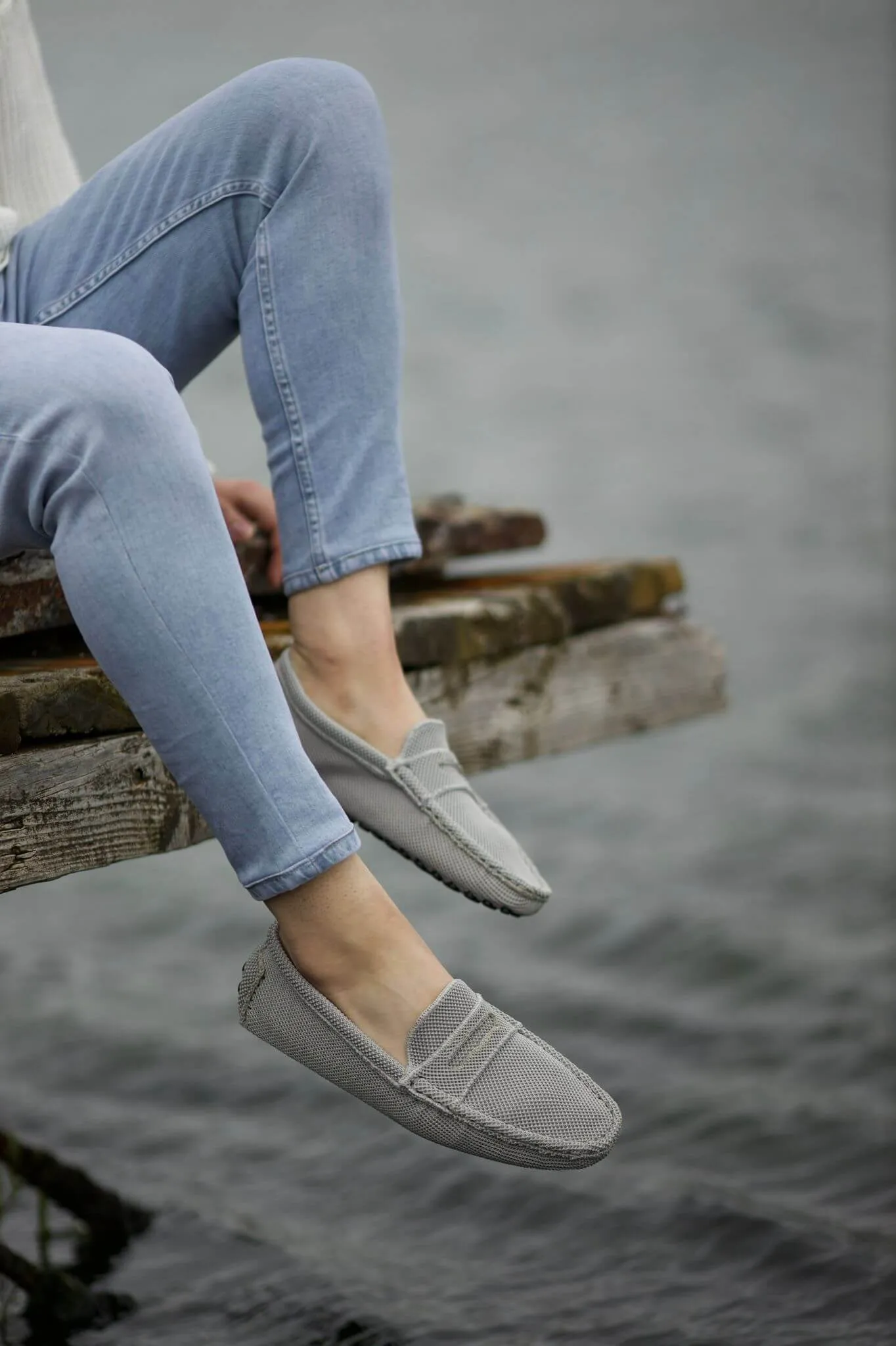 Gray Driving Loafer