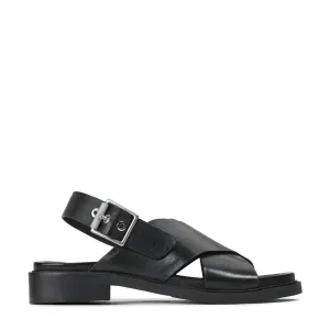 GRUNGE SLING-BACK LEATHER SANDALS