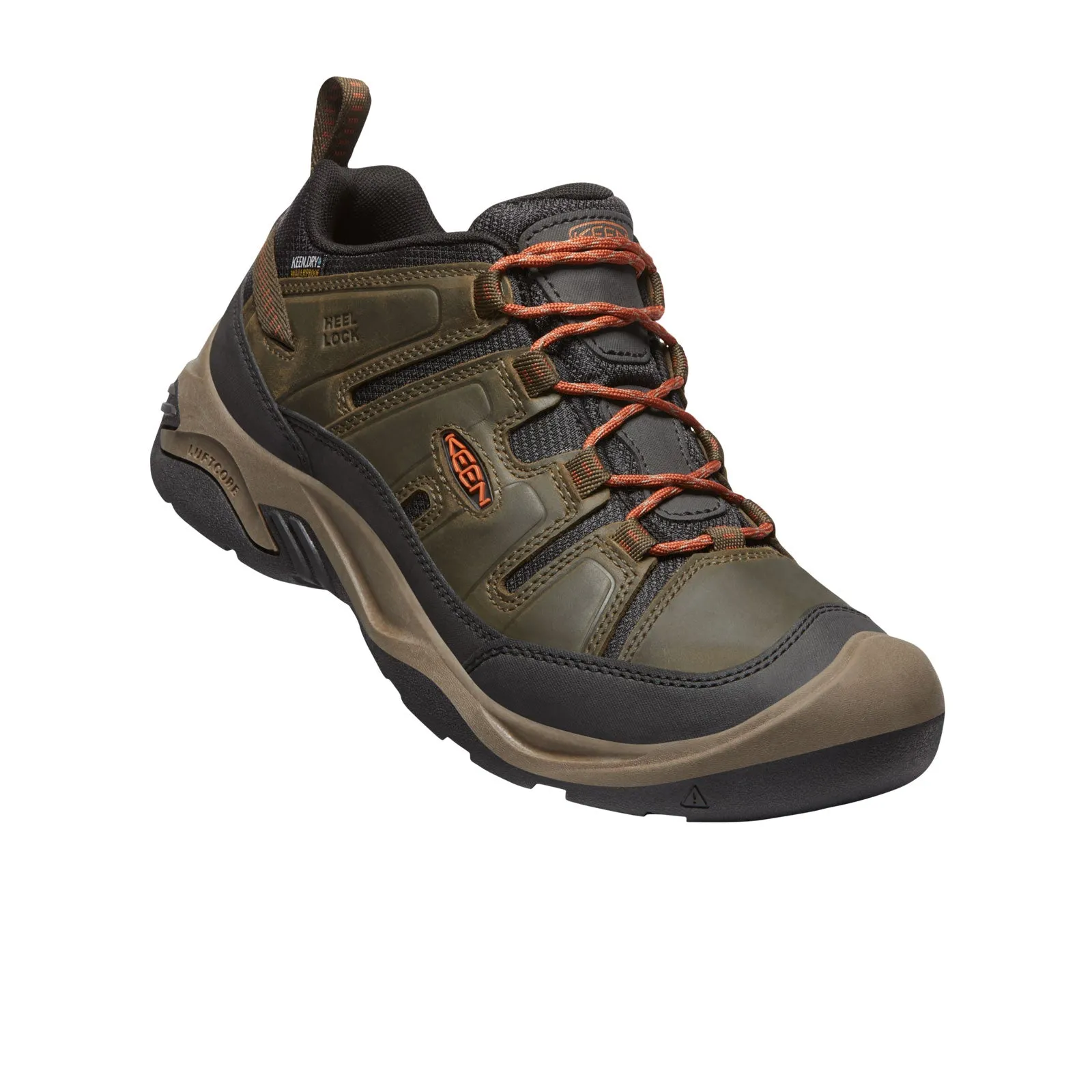 Keen Circadia Waterproof Hiking Shoe (Men) - Black Olive/Potters Clay