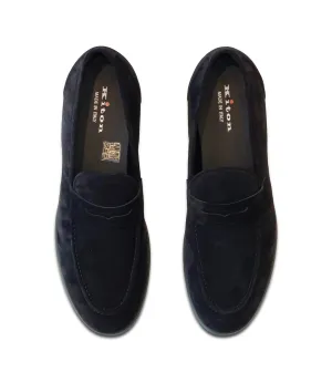 KITON Black Suede Loafer