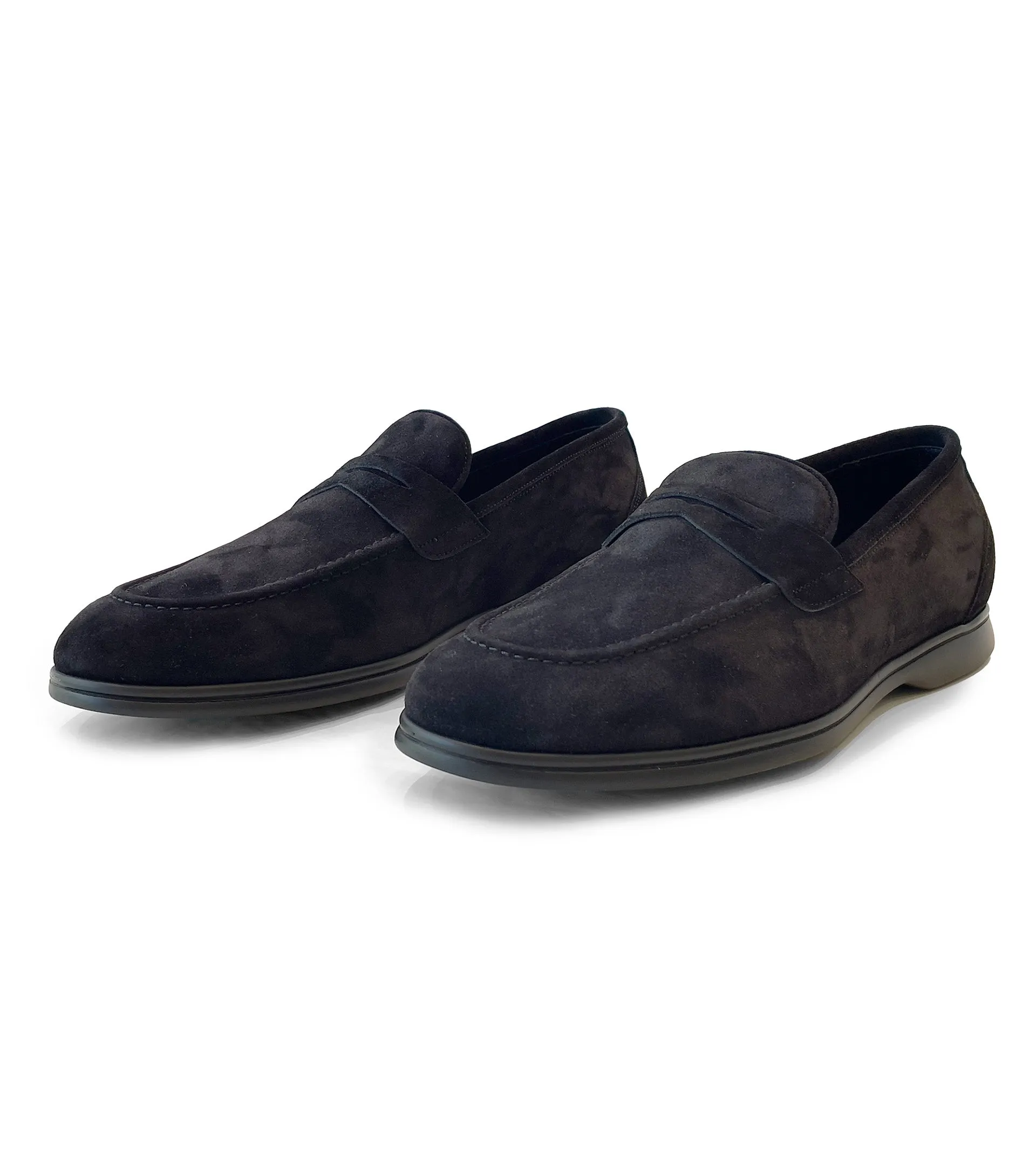 KITON Black Suede Loafer