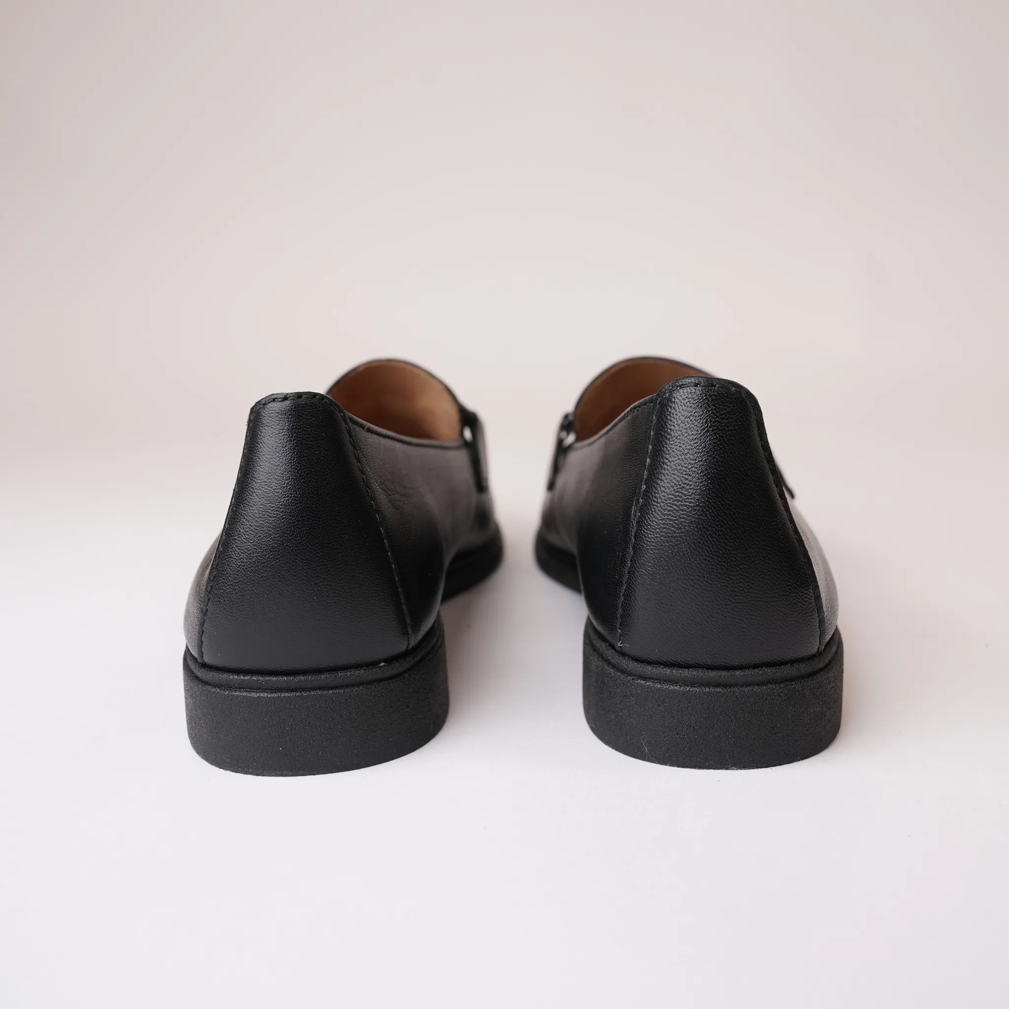 Lana Black Leather Loafers