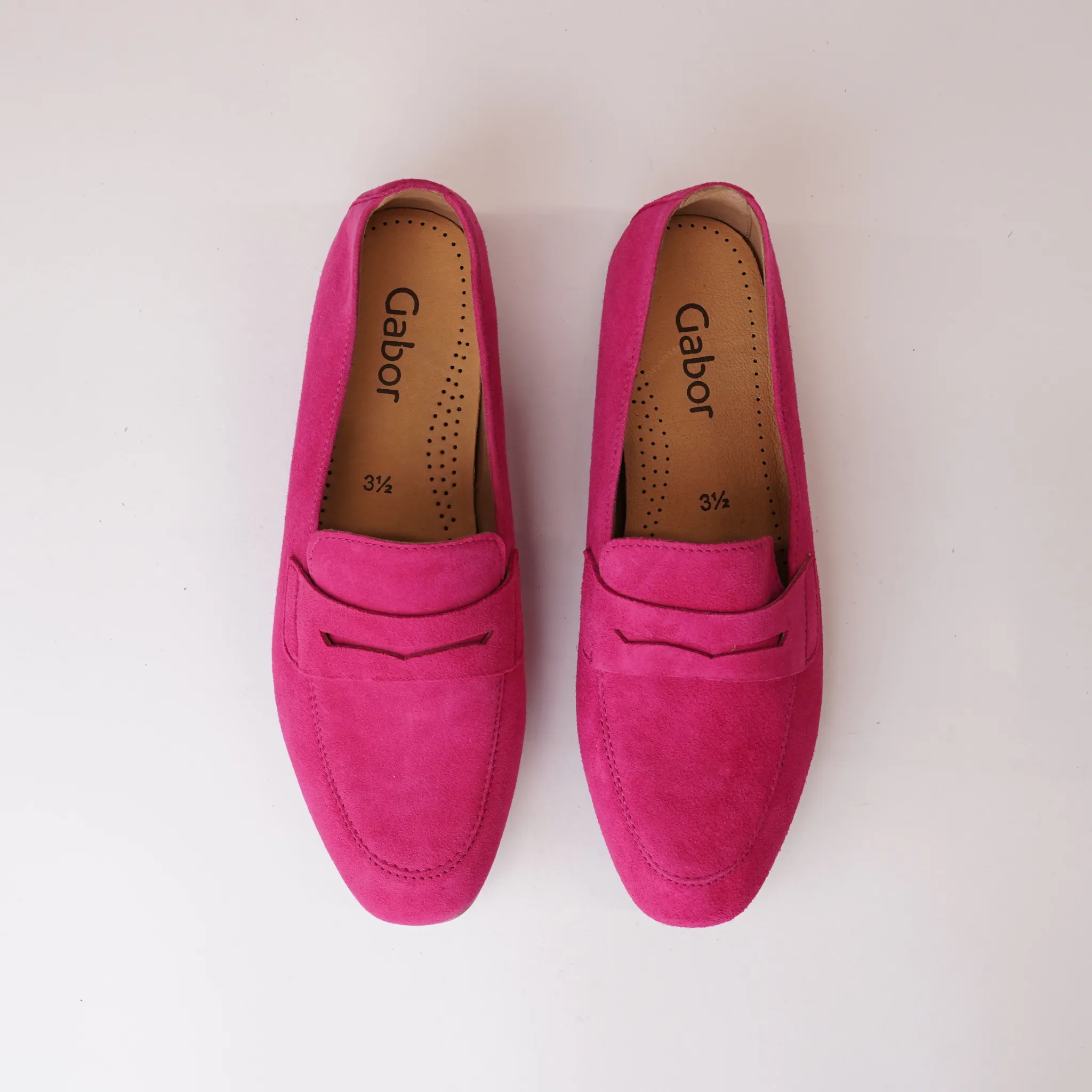 Libby Pink Suede Leather Loafers