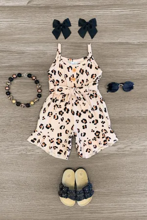 Light Tan Leopard Tank Romper