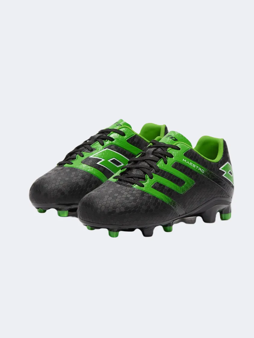 Lotto Maestro 700 V Fg Kids Football Shoes Black/Green