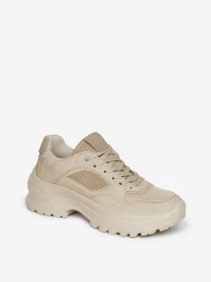 LUNA BLU Taupe Chunky Sneakers