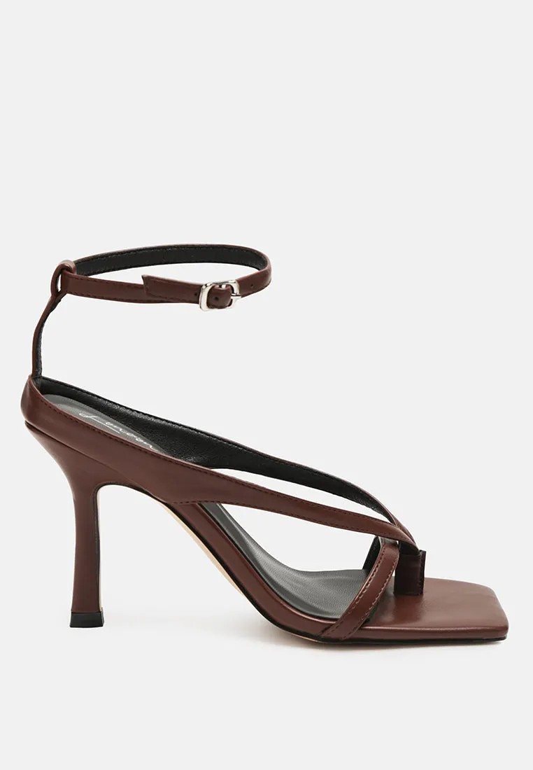 Marcia Ankle Strap Mid Heel Sandals