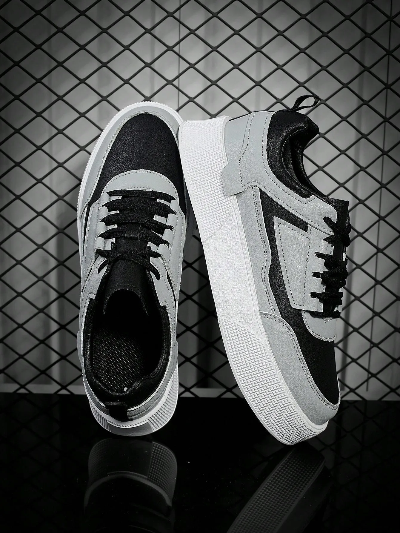 Men's New Style Thick Bottom Height Increasing Breathable White Shoes,