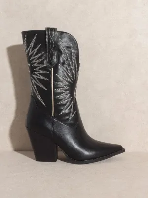 OASIS SOCIETY Looks Good with Everything - Emersyn Starburst Embroidery Boots