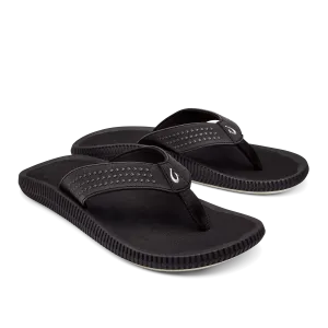 Olukai Ulele Sandal-Black/Black