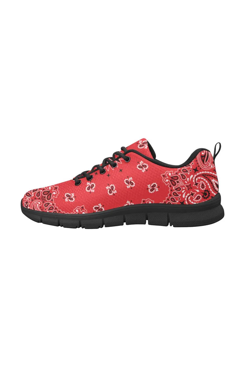 red bandana Women's Breathable Running Shoes (Model 055)