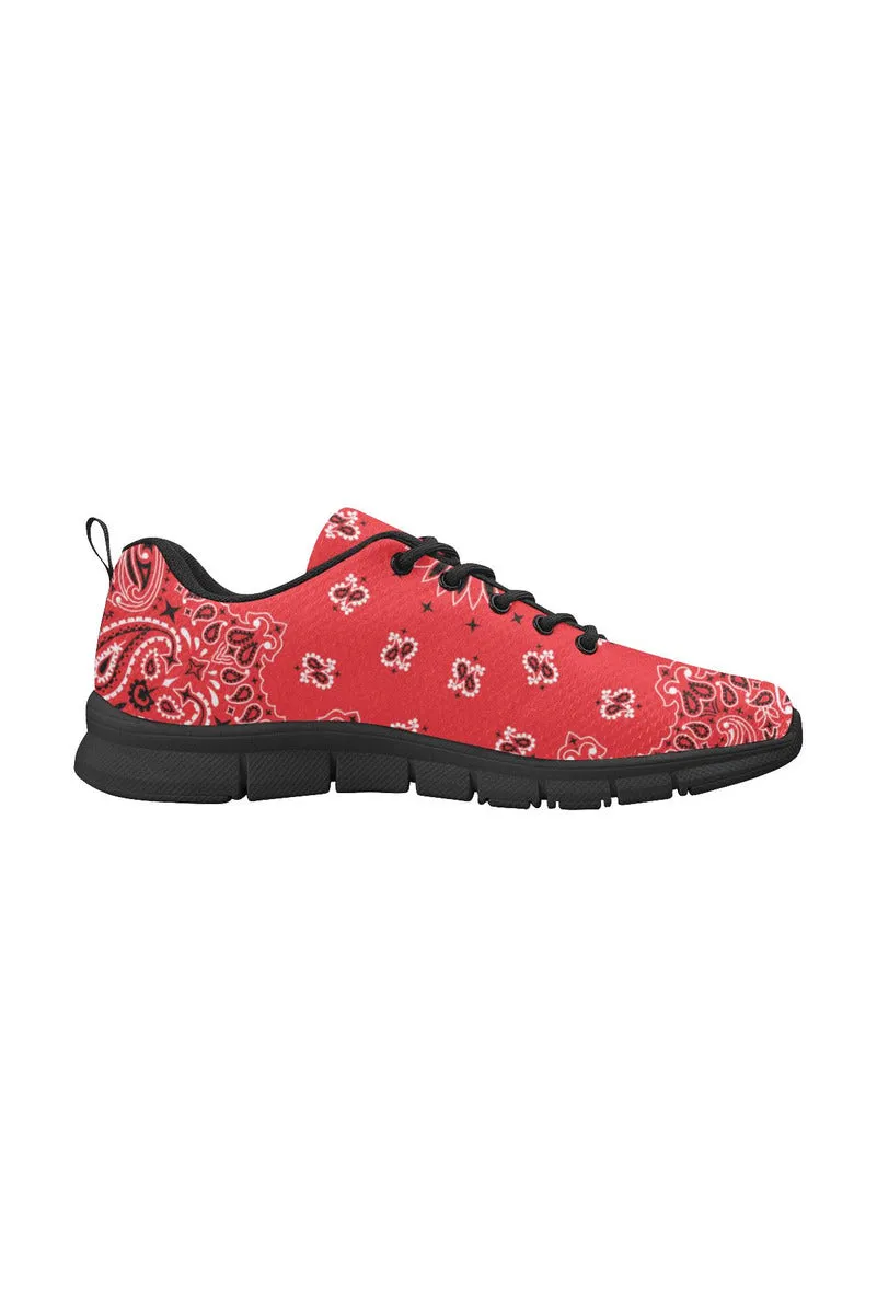 red bandana Women's Breathable Running Shoes (Model 055)