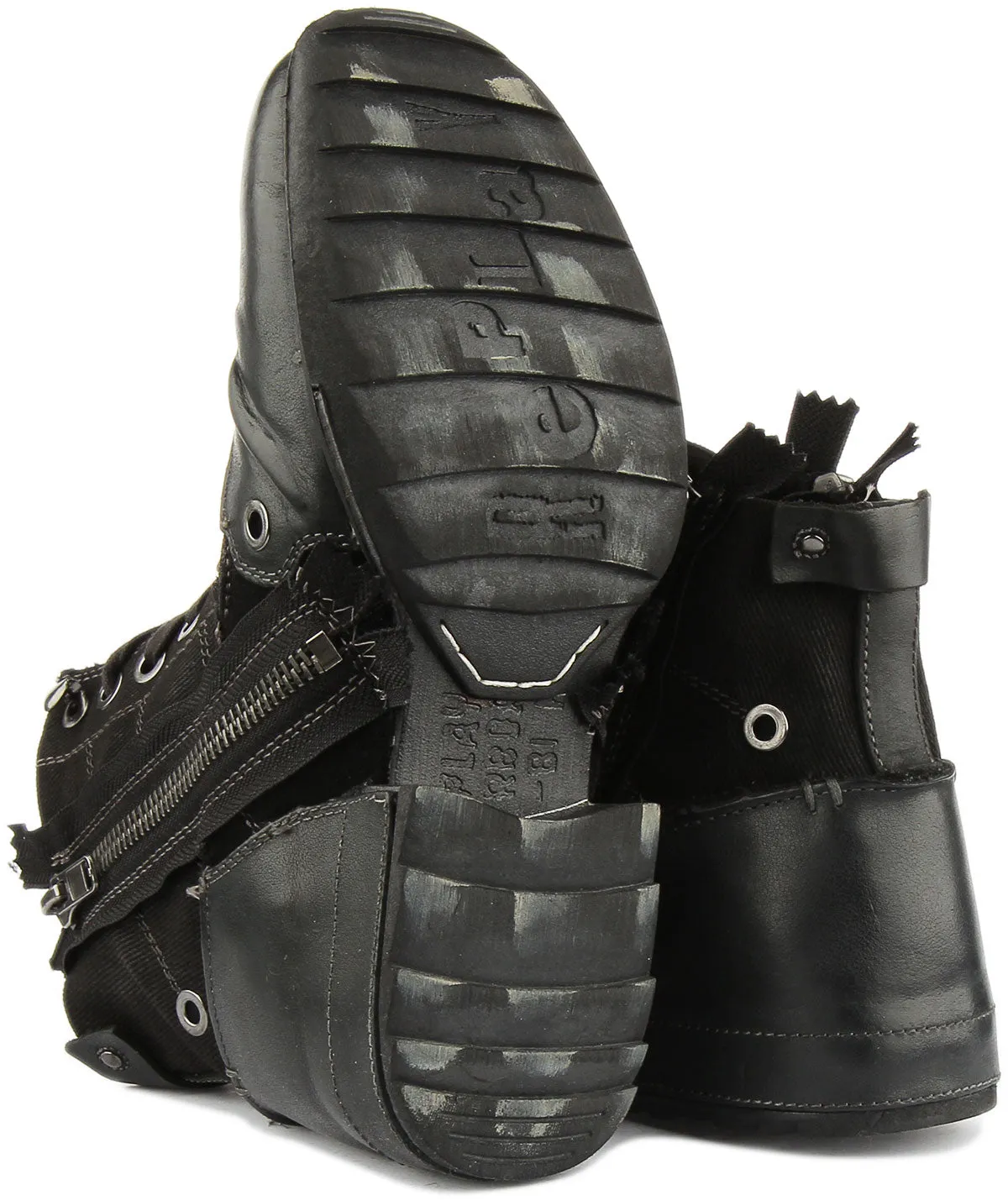 Replay Clutch Mens Biker Boot In Black