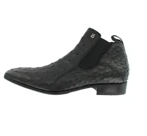 RU6801 - Black Ostrich Chelsea Boot