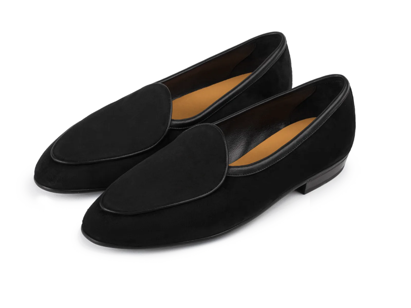 Sagan Classic Loafers in Obsidian Black Asteria Suede with Rubber Sole