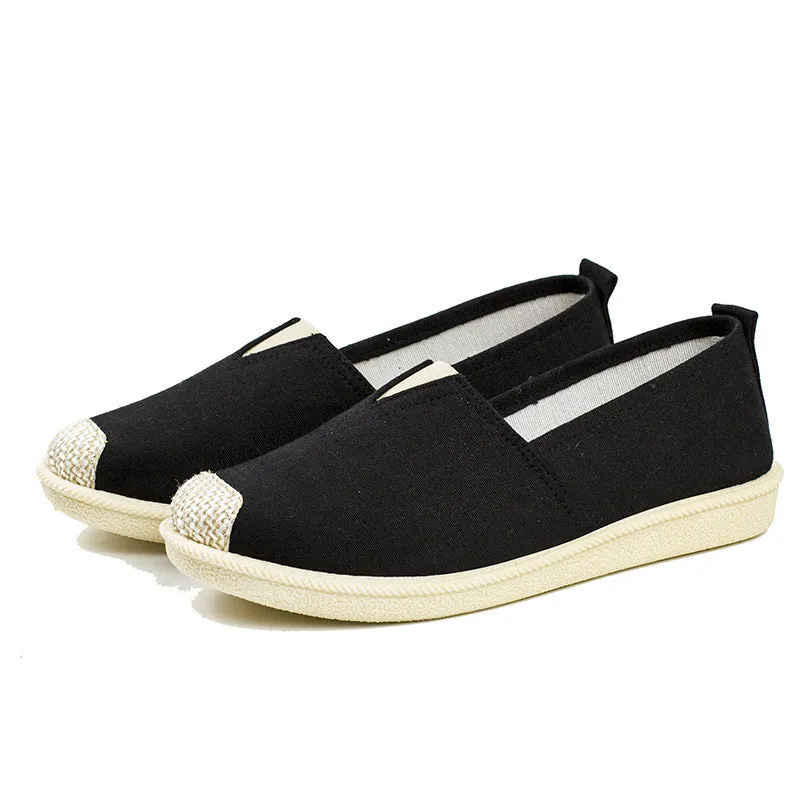 Style Breathable Slip-on Flat Soft Canvas Shoes