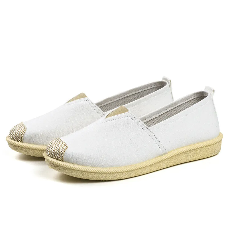 Style Breathable Slip-on Flat Soft Canvas Shoes