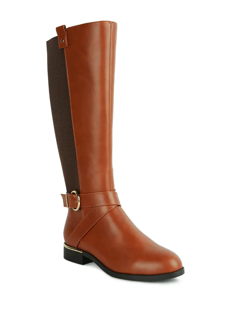 Tan Knee High Riding Boots