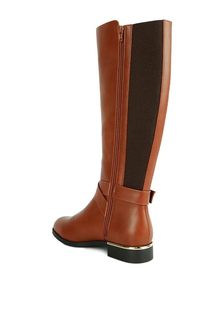 Tan Knee High Riding Boots