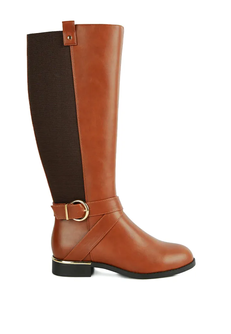 Tan Knee High Riding Boots