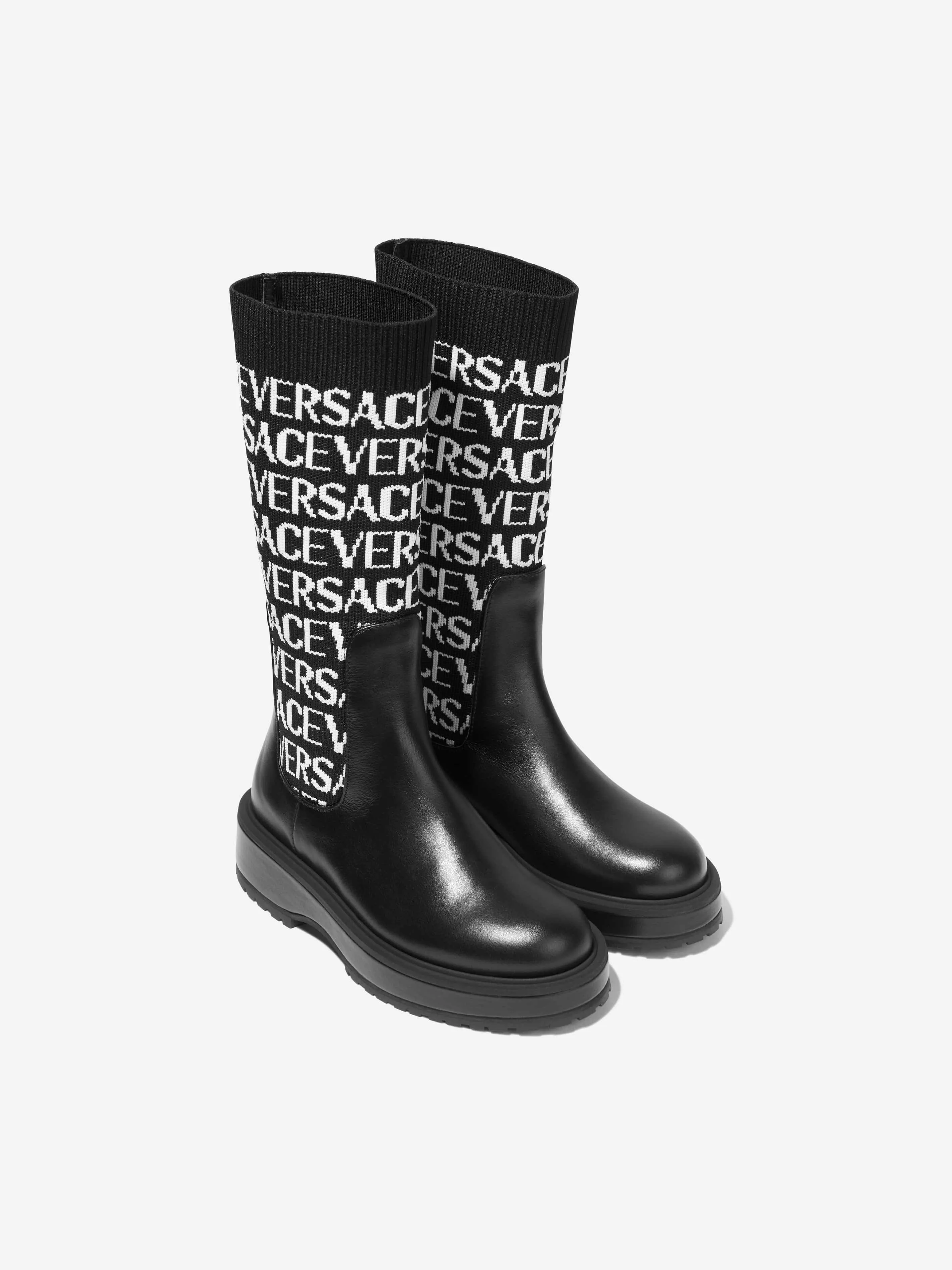 Versace Girls High Sock Boots