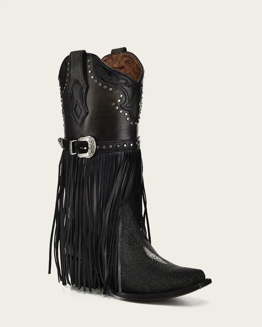 Western Style black stingray boot