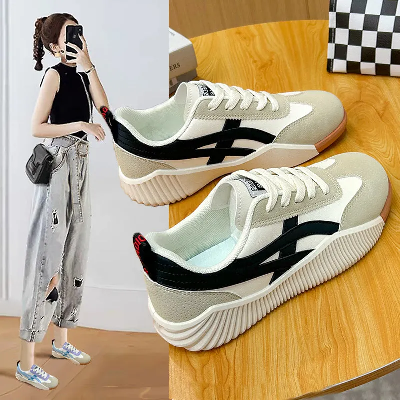 Women's Breathable Casual Flat White Shoes