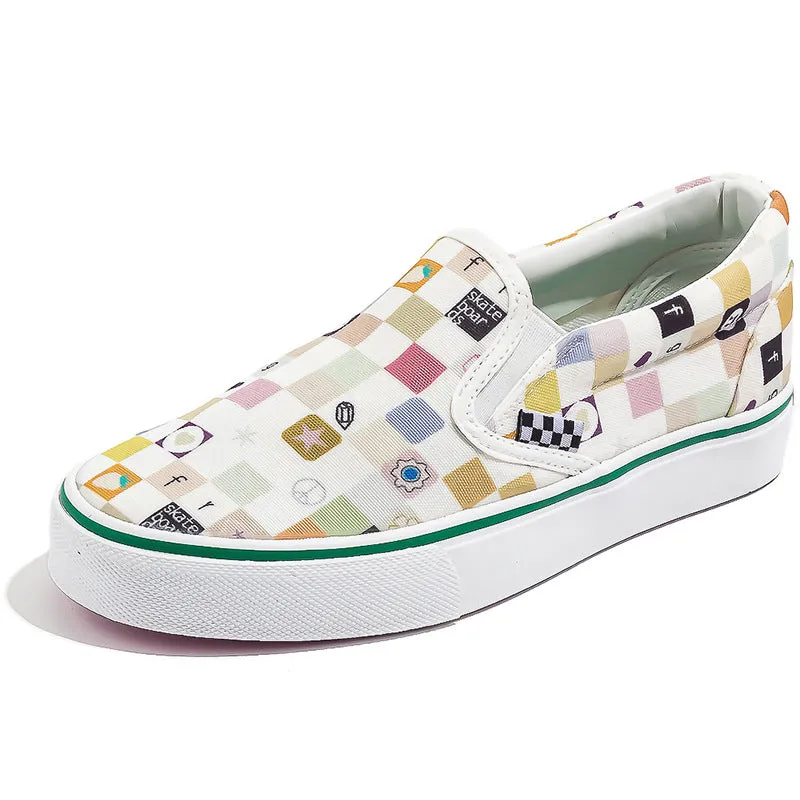 Women's Korean Style Street Shot Half Slip-on Canvas Shoes