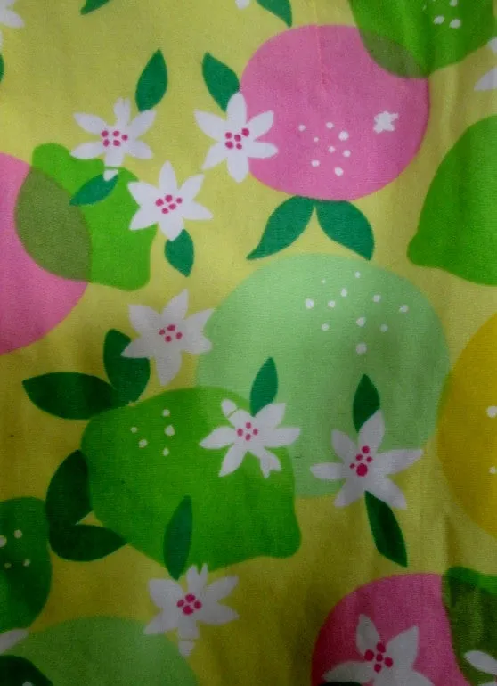 Womens LILLY PULITZER Cotton Mini SKIRT YELLOW LIME GREEN 4 Floral Preppie