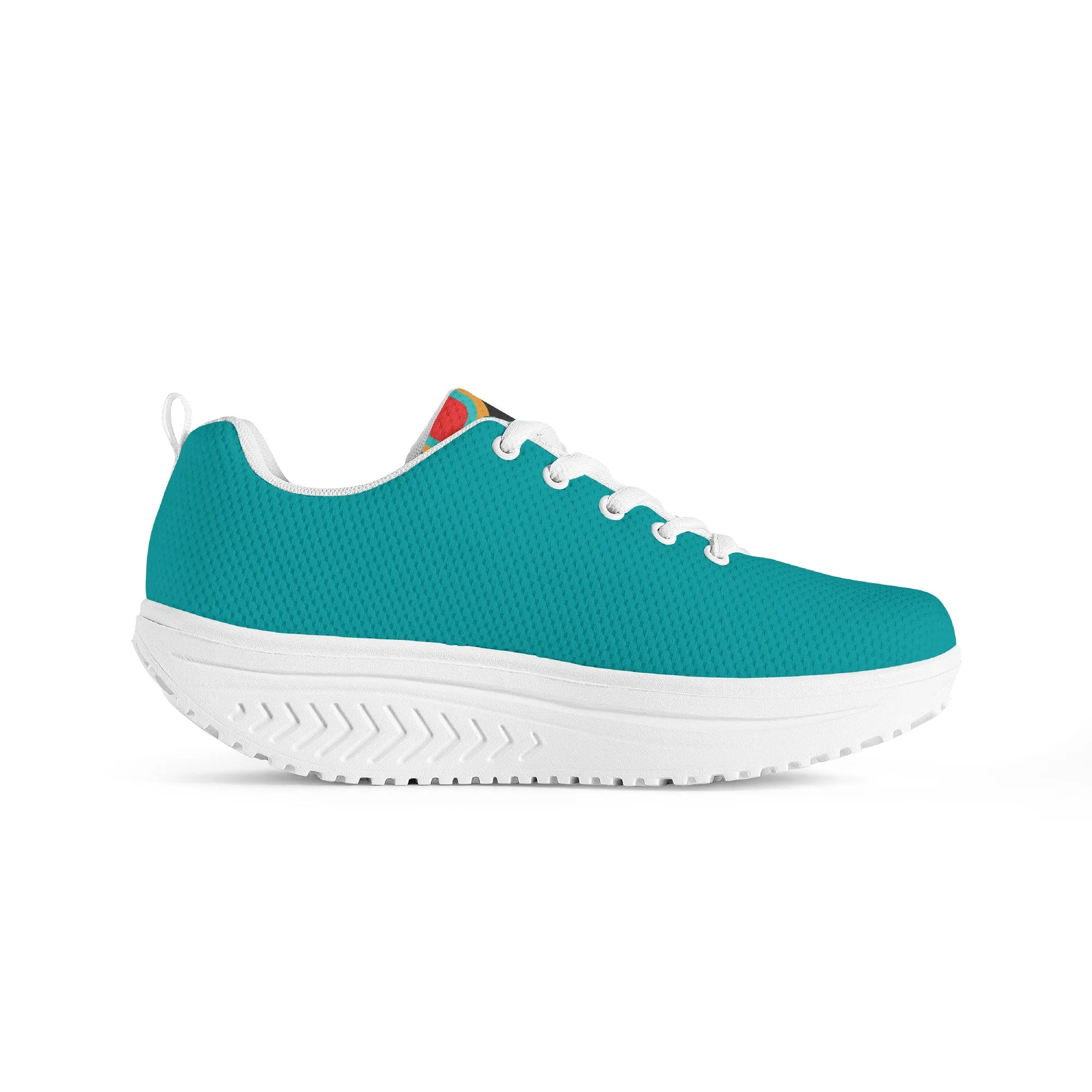 Women's Mesh Heightening Shaking Shoe - Turquoise